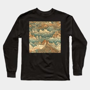 Mountains Painting stylized Long Sleeve T-Shirt